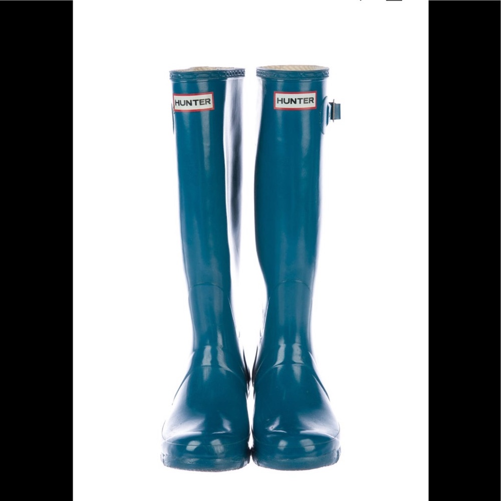 Hunter Rain boots with boot socks.